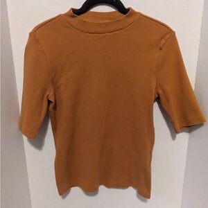 Maeve by Anthropologie Caramel Short Sleeve Top